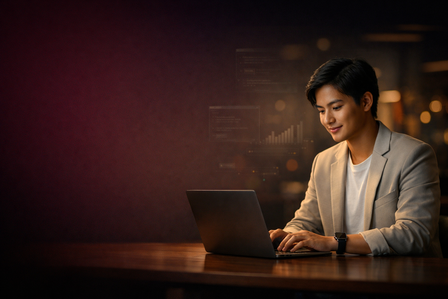 Professional working on data science